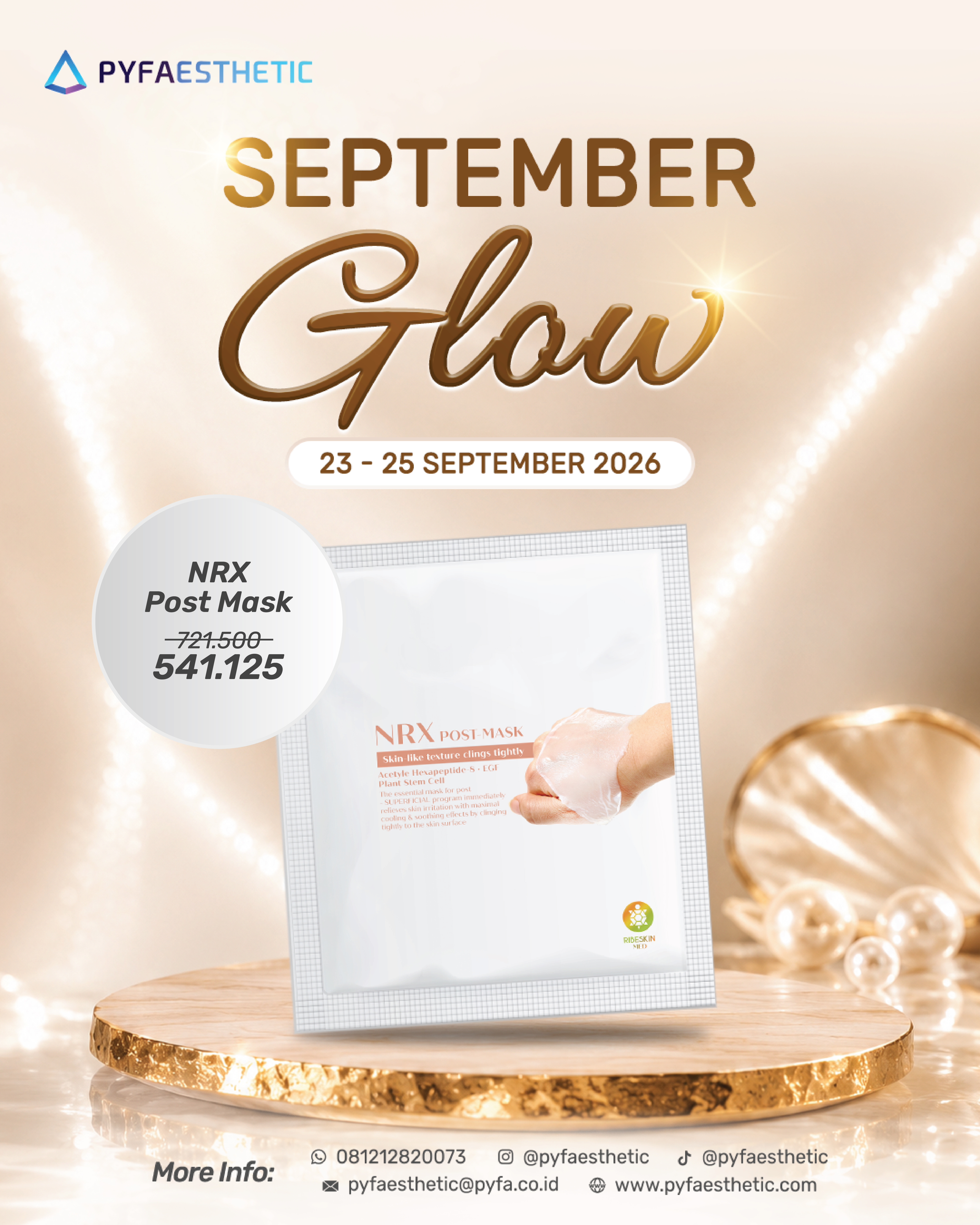 SEPTEMBER GLOW Event Ribeskin NRX Post Mask