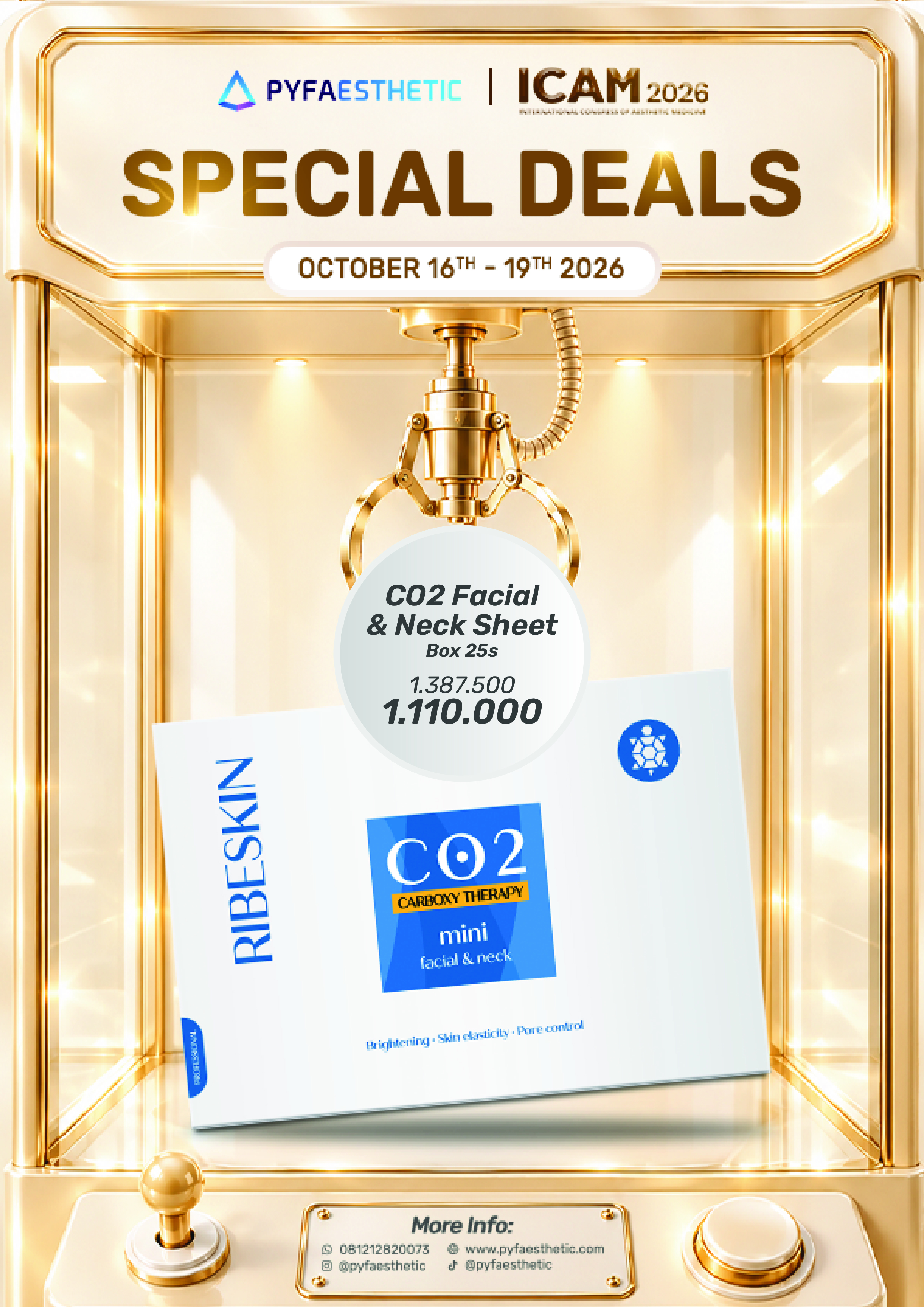 ICAM Special Deals CO2 Facial & Neck Sheet