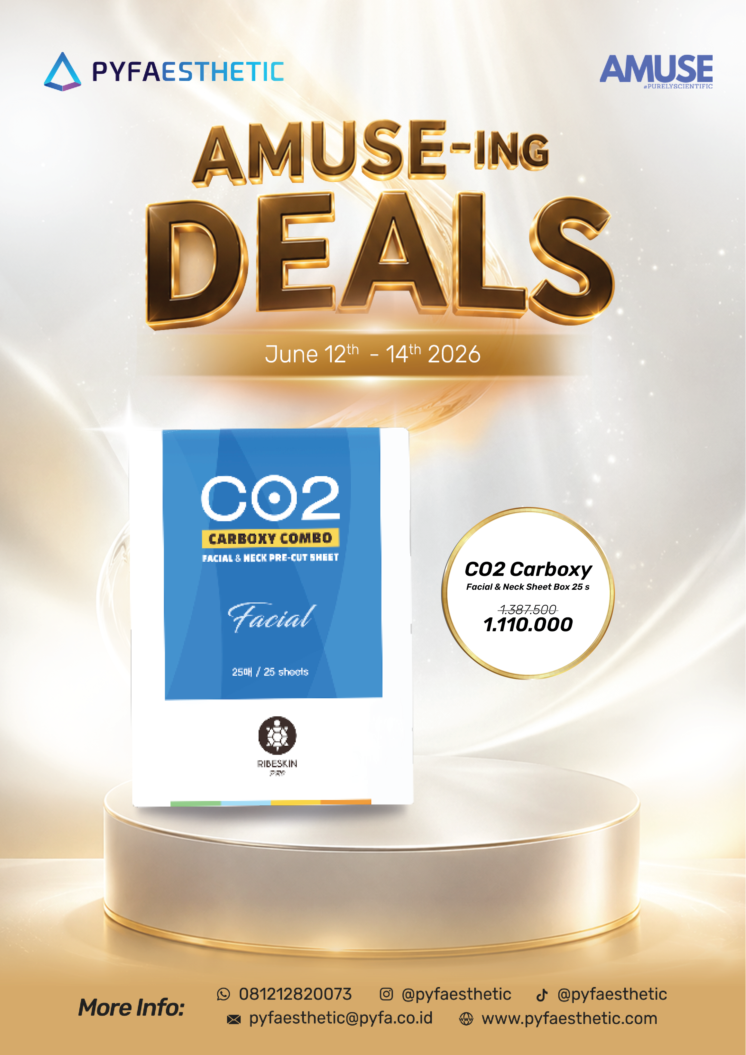 AMUSE Event CO2 Facial & Neck Sheet