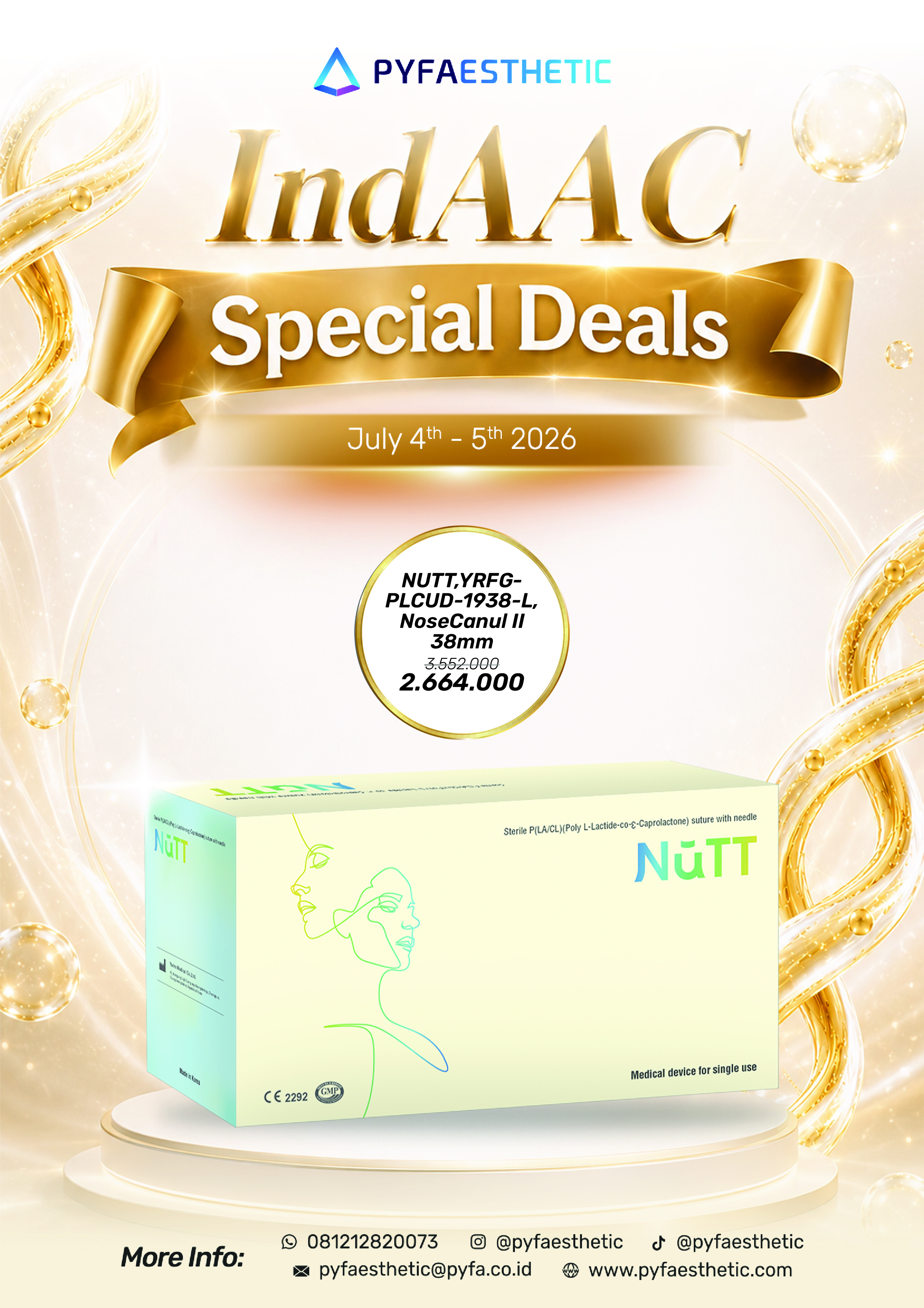INDAAC Jateng Event NuTT Nose Cannula II 38mm- PLACL