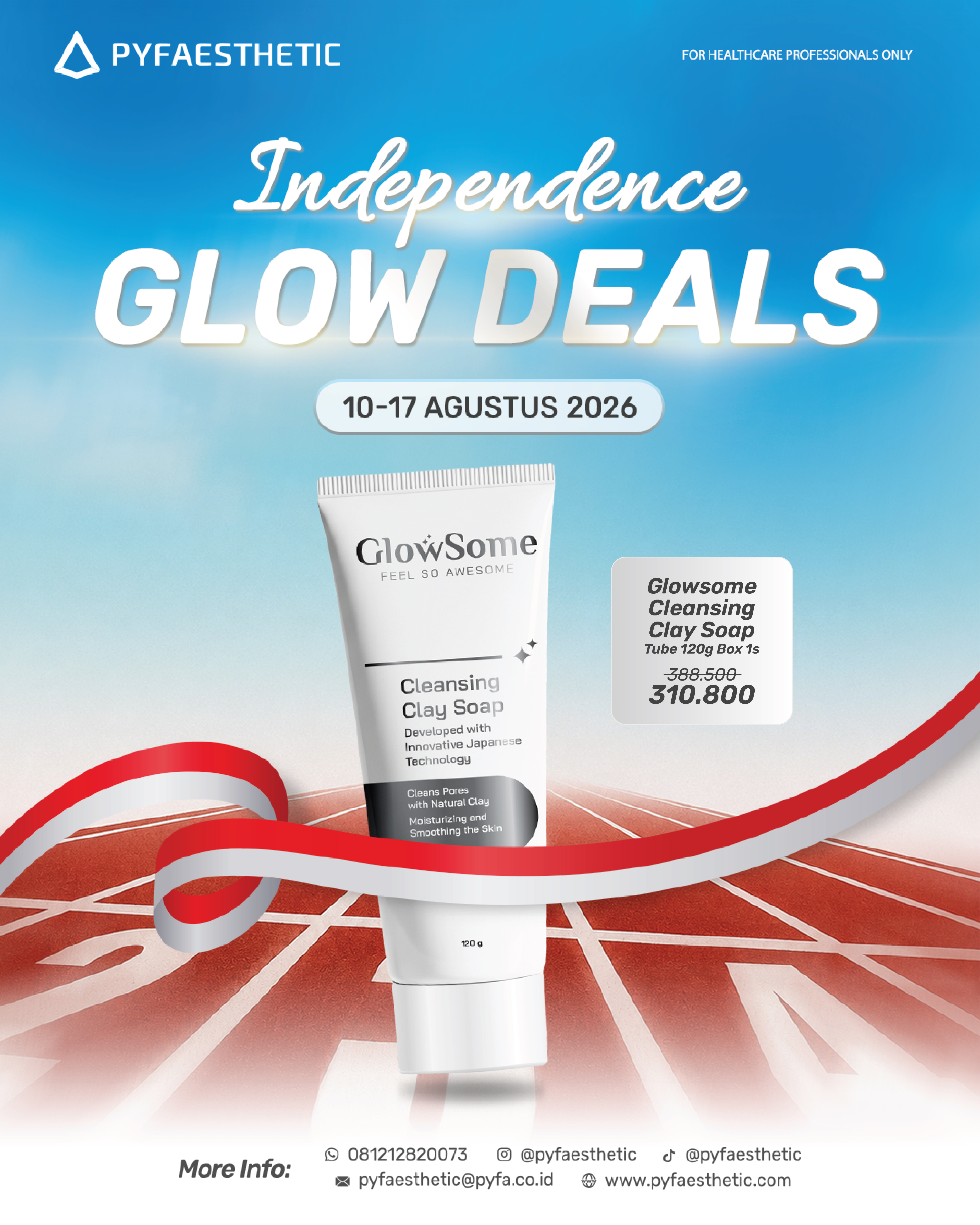 INDEPENDENCE DEALS Glowsome Cleansing Clay Soap