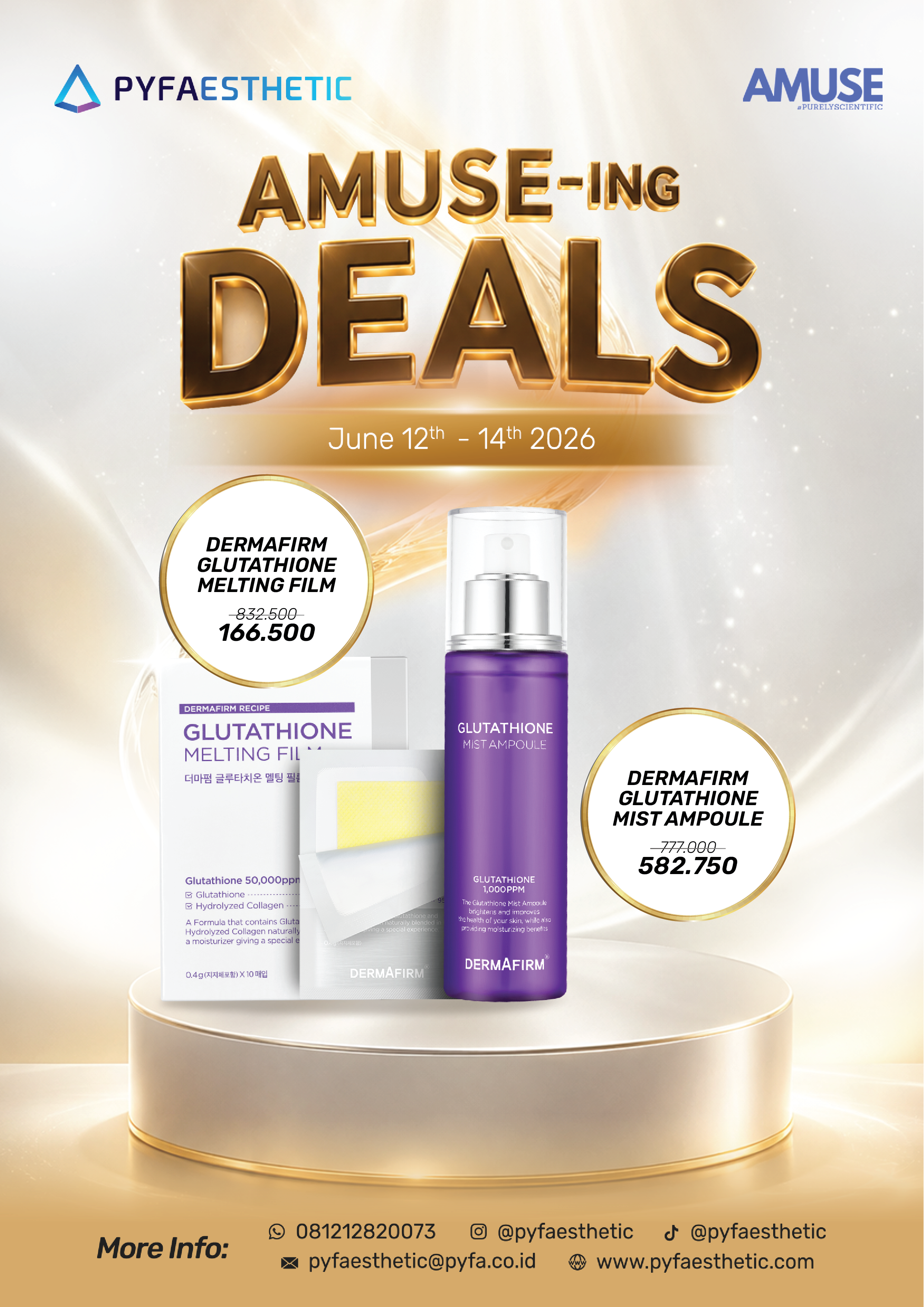 AMUSE Event [FLUSH OUT ED DEKAT]Dermafirm Glutathione Melting Film